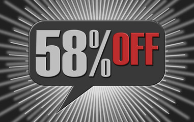 58 percent promotion banner tag