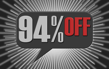 94 percent promotion banner tag