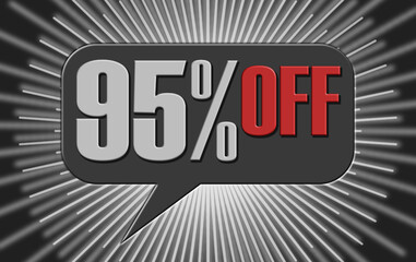 95 percent promotion banner tag
