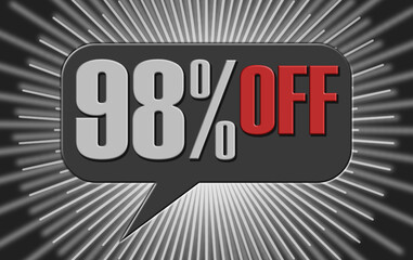 98 percent promotion banner tag