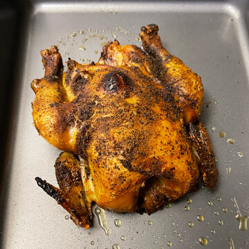 roasted chicken on a plate