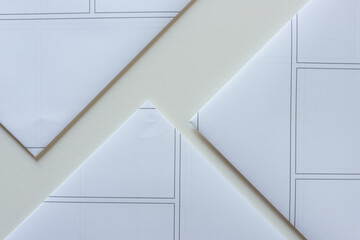 background with folded paper and layout designs