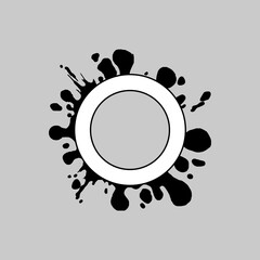 circle and abstract splash design