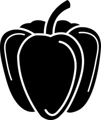 Bell pepper icon. Vector illustration on white background..eps
