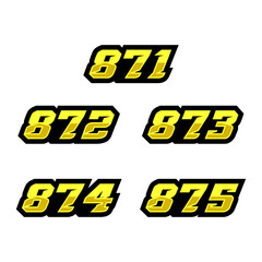 Racing Number Logo Design Vector