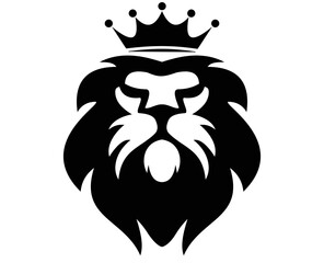 lion head logo using crown