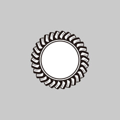 illustration of a medal, illustration of a gear