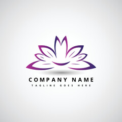 Beach Logo Abstract Gradient Colour Palm Tree And Water Wave Logo Icon