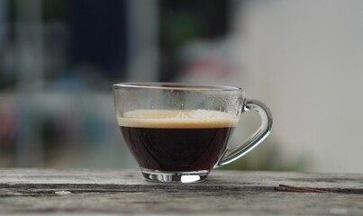 cup of coffee on the table