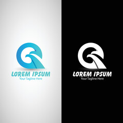 Letter G Logo At Blue Water Splash Background. Vector Ecology Elements For Posters, T-Shirts, Ecology Presentation Or Card.