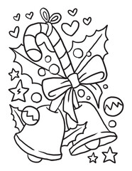 OrnamenChristmas Doodle Coloring Page