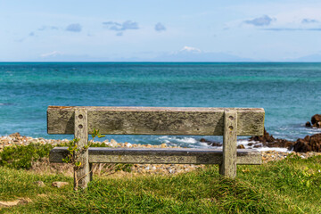 Fototapeta na wymiar Lonely seat with an ocean view
