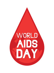 AIDS day blood drop