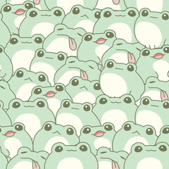Cute Baby Frogs Pattern Design