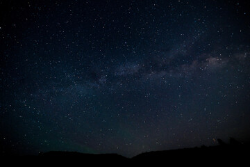 Fototapeta na wymiar Milky way over a mountain range in Utah