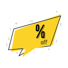 Special offer sale yellow tag isolated vector illustration. Discount offer price tag, symbol for advertising campaign in retail, sales promotion marketing blank discount 