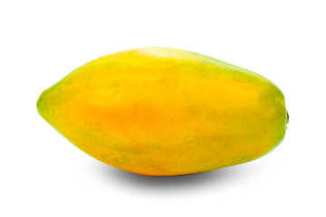 Healthy fresh fruit papaya from nature isolated on  white background With a clipping path