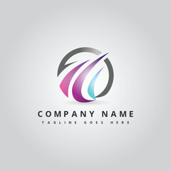 Vector Abstract Saturn. Geometric Shape, Sphere And Orbits, Abstract - Vector Business Logo Concept Illustration. Colored Ring With Shapes. Positive Geometric Sign In Optimism Style. Design Element.