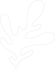 abstract silhouette leaves shape