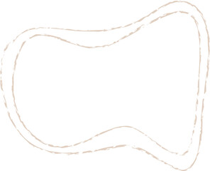 Abstract organic concentric circles chalk style frame