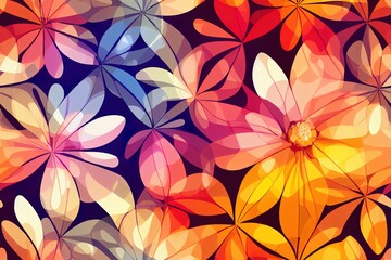 Obraz na płótnie Canvas Colorful seamless pattern. Floral background. Flowers wallpaper