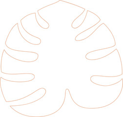 hand drawn abstract outline plant