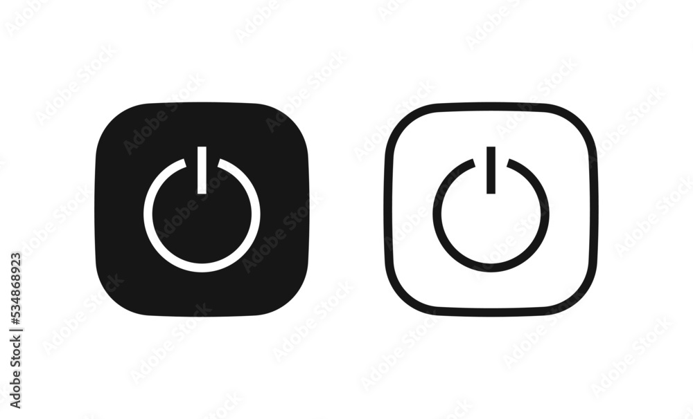Aufkleber power icon button on off icons buttons, energy switch sign, power switch icons, start power button, 