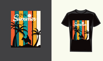 California beach summer collections t-shirt design