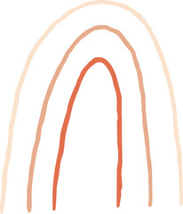 Organic hand drawn arc
