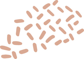 Abstract dotted organic shape vector illustration. Minimalistic liquid form, organic dashed stain or geometric dotty spot for modern abstract design or trendy fashion pattern