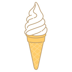 ソフトクリーム　イラスト　アイス