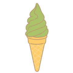 ソフトクリーム　イラスト　アイス