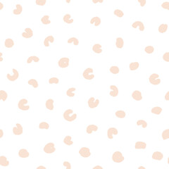 Abstract dotted organic shape seamless pattern. Minimalistic liquid form background, organic dashed stain repeat backdrop or geometric dotty spot graphic seamless pattern for modern abstract design