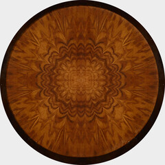 flower pattern ornament wooden circle panel