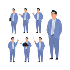 A collection of male business illustrations