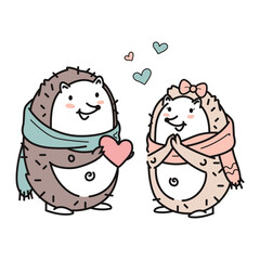 Illustration animal cute with love