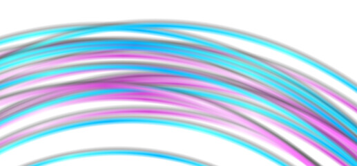 Obraz premium Blue purple smooth wavy curved lines abstract background. Vector elegant design