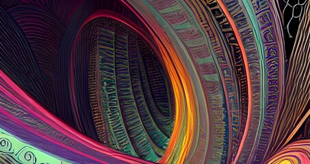 Gaming Abstract organic lines as panorama wallpaper background