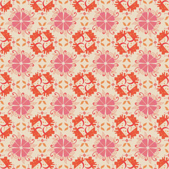 Nature Seamless Pattern Garden Floral Background Damask Plant Aboriginal Ornament Art