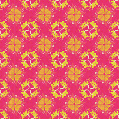 Nature Seamless Pattern Garden Floral Background Damask Plant Aboriginal Ornament Art