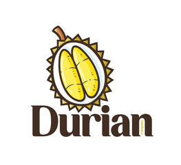 Cute and funny logo for durian store or company