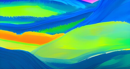 Colorful abstract Panorama wallpaper