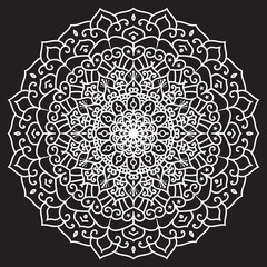 Mandala Background Design black and design.