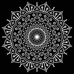 Mandala Background Design black and design.
