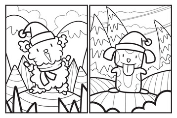 Cute and funny dog coloring pages