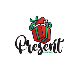 Funny present company logo template