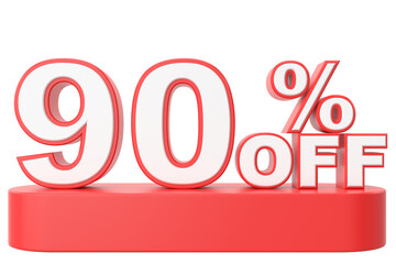 3D ninety percent off. 90% off. 90% sale.