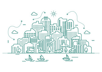 City line illustration design