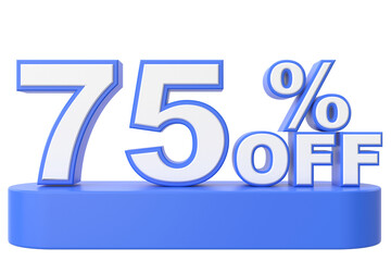 Seventy five percent off. 75% off. 75% sale.