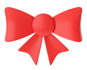 Ribbon. 3D bow. 3D illustration.